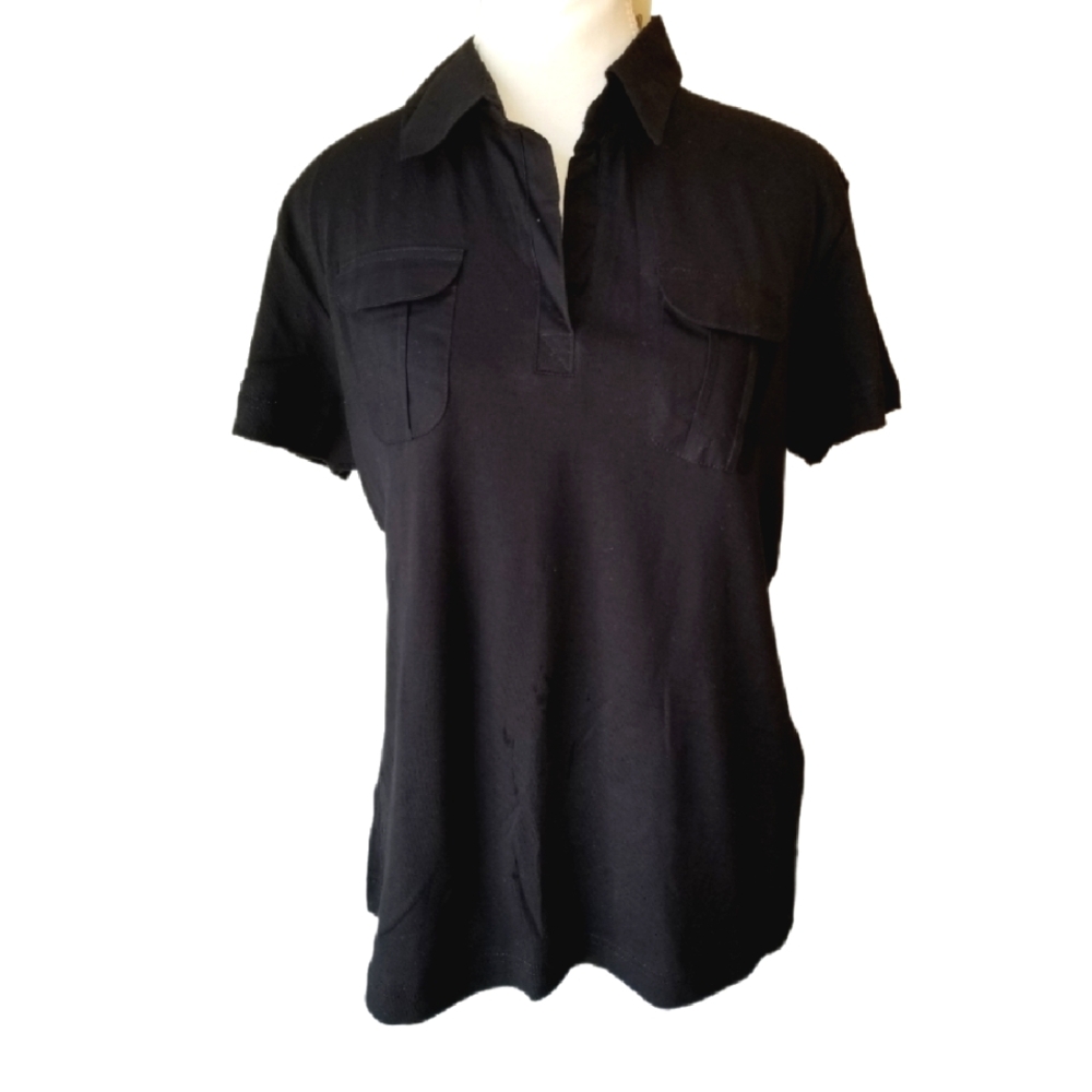 NWT Northcrest 90s Retro Women's Casual Short Sleeved V-Neck Shirt XL